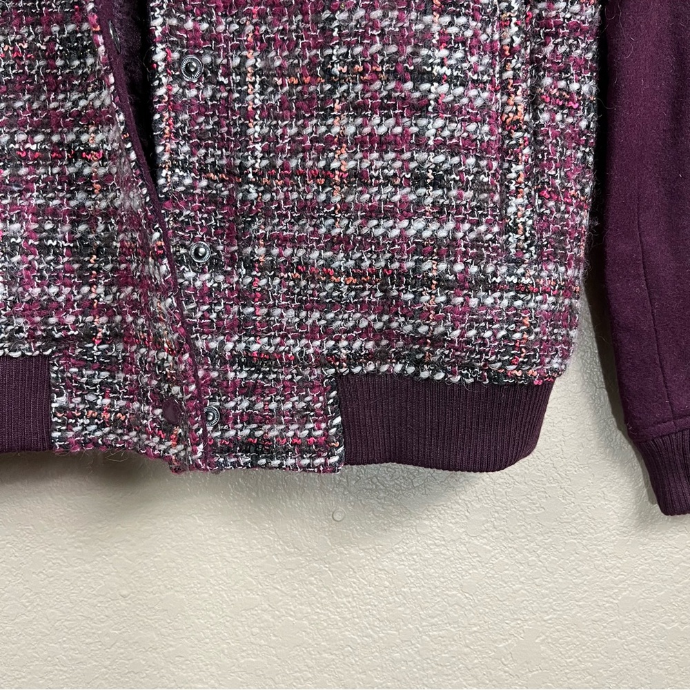 NWT Members Only Burgundy Tweed Jacket - Picture 8 of 9
